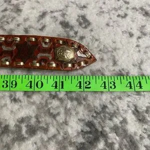 Vintage Authentic El Vaquero Tooled Leather Ladies’ Belt 32” - 35” Tan El Vaquero | Accessories | Vintage Authentic El Vaquero  main image 4